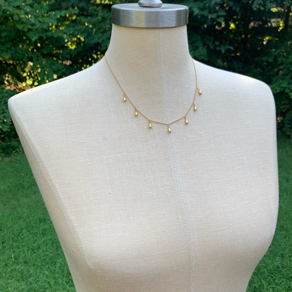 Beaded Teardrop Fringe Necklace - Picture 12 of 13